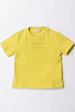 Elisabetta Franchi Bambina T-shirt Over con Applicazione Logo CcCEDAR