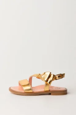 Elisabetta Franchi Bambina Sandali Flat LaminatiGOLD