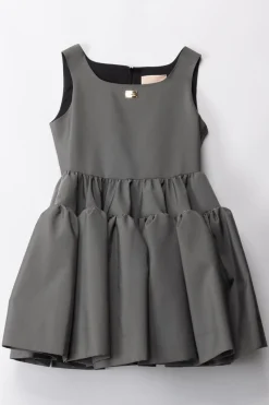 Elisabetta Franchi Bambina Abito con PiegheBLACK