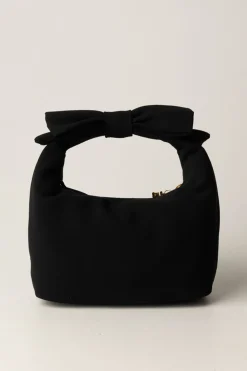 Elisabetta Franchi Bambina Borsa a Mano con Manico Fiocco e LogoNERO