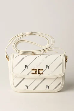 Elisabetta Franchi Bambina Borsa a Tracolla con Stampa RigheBURRO/NERO