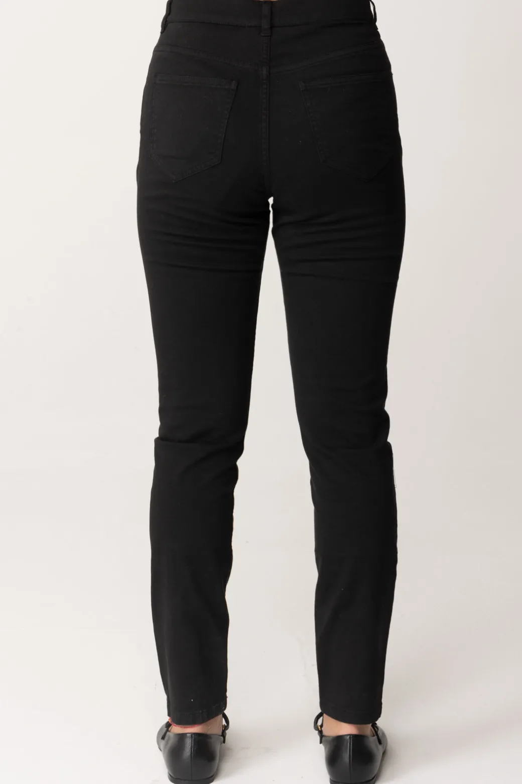 Elisabetta Franchi Bambina Denim Skinny con Patch LogoNERO