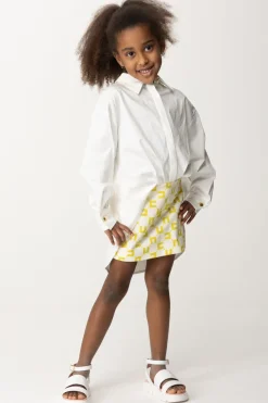 Elisabetta Franchi Bambina Abito con Camicia e GonnaST. BUTTER-CEDAR/IVORY