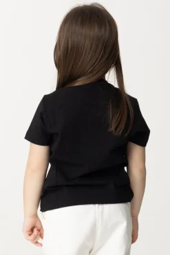 Elisabetta Franchi Bambina T-shirt Over con Applicazione Logo CcBLACK