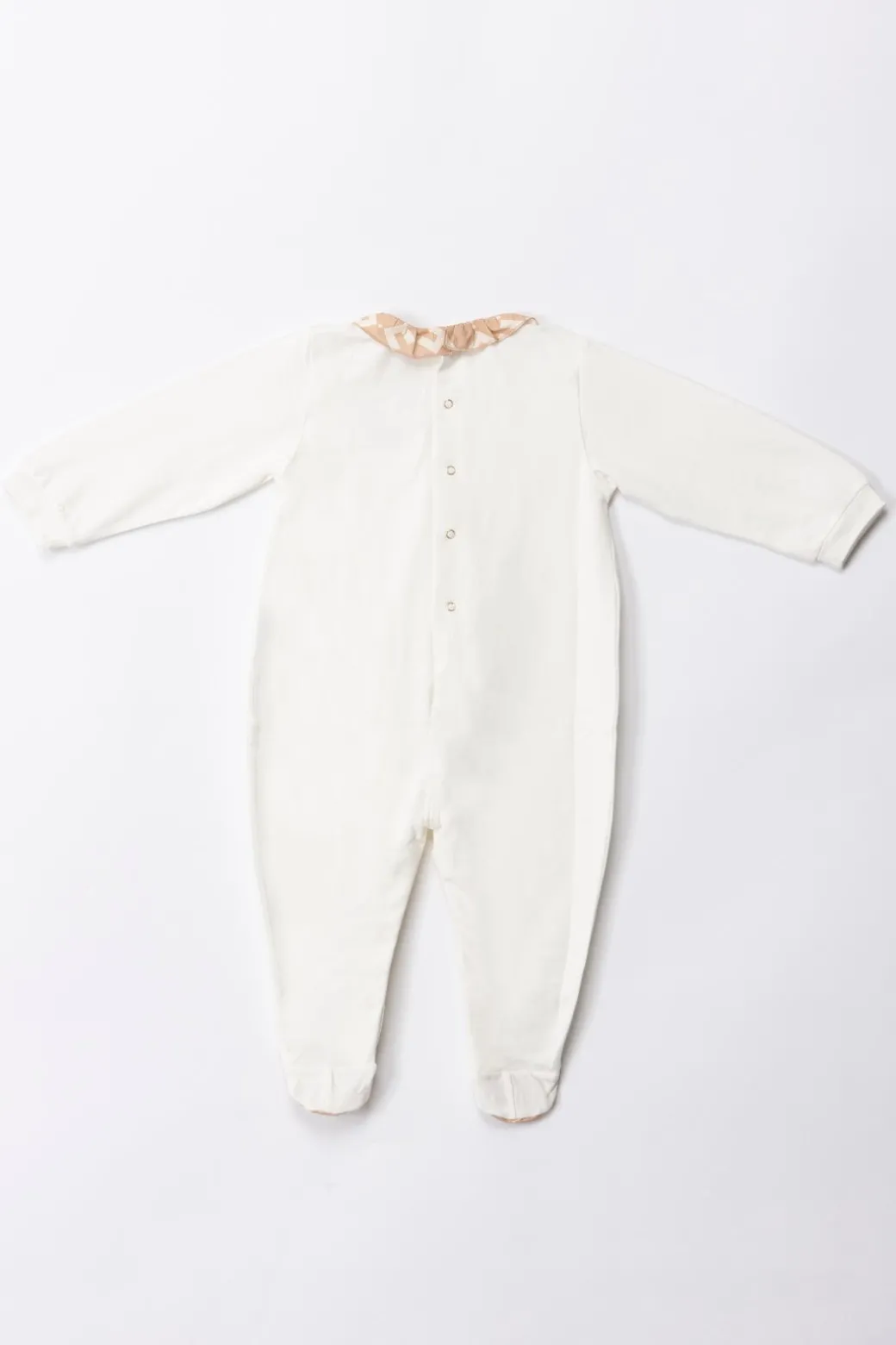 Elisabetta Franchi Bambina Tutina con Dettagli Logati a ContrastoST. NUDE-BURRO/IVORY