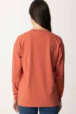 Elisabetta Franchi Bambina T-shirt Manica Lunga con Ricamo LogoOMBRETTO/MIMOSA-AVORIO