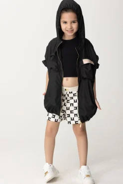 Elisabetta Franchi Bambina Giubbotto con Tasconi Ed EtichettaBLACK PINK LABEL