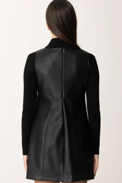 Elisabetta Franchi Bambina Abito In Eco-pelle con ZipNERO