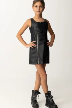 Elisabetta Franchi Bambina Abito In Eco-pelle con ZipNERO