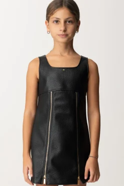 Elisabetta Franchi Bambina Abito In Eco-pelle con ZipNERO