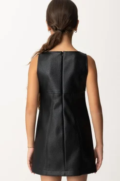 Elisabetta Franchi Bambina Abito In Eco-pelle con ZipNERO