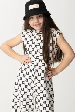 Elisabetta Franchi Bambina Cappello Alla Pescatora con Etichetta LogataBLACK