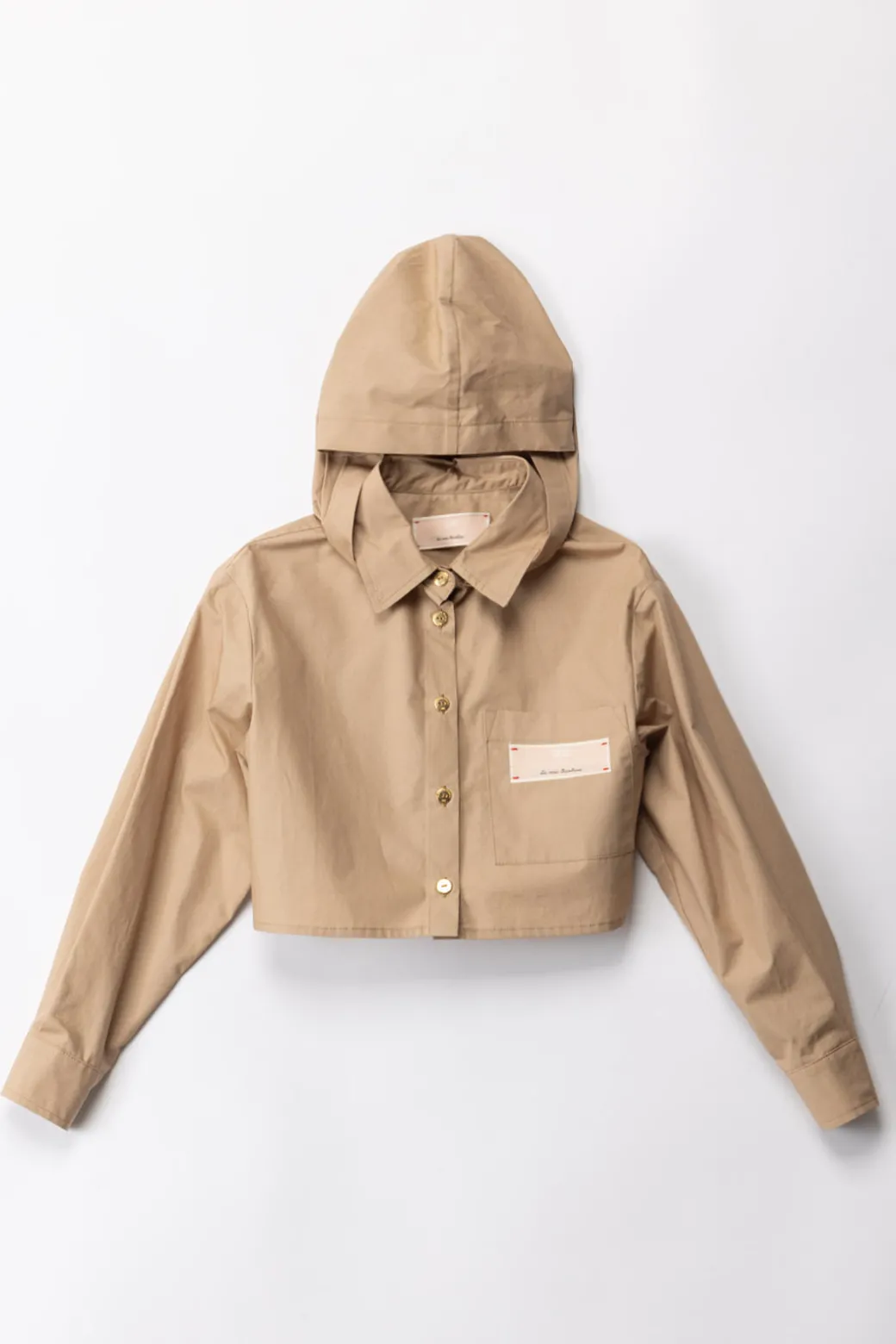 Elisabetta Franchi Bambina Camicia Crop con CappuccioSAND