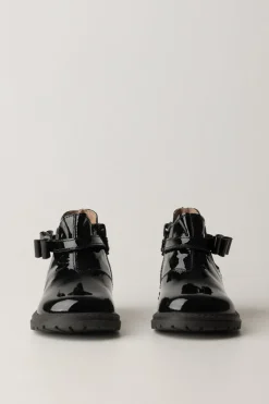 Elisabetta Franchi Bambina Tronchetti Beatles con Fiocchetto LogatoNERO