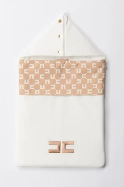 Elisabetta Franchi Bambina Sacco Nanna con Risvolto e LogoST. NUDE-BURRO/IVORY