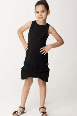 Elisabetta Franchi Bambina Abito Tubino con Maxi FioccoBLACK