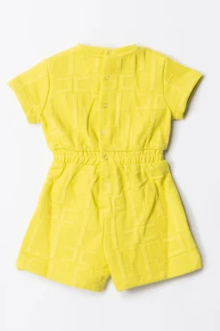 Elisabetta Franchi Bambina Pagliaccetto In Felpa con Logo EmbossedCEDAR