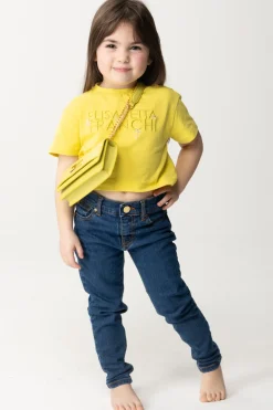 Elisabetta Franchi Bambina Jeans Skinny con EtichettaBLUE