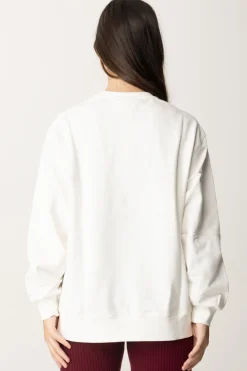 Elisabetta Franchi Bambina Felpa Over con Ricamo LetteringPANNA CHIARO