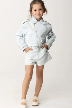 Elisabetta Franchi Bambina Shorts 5 TascheLIGHT DENIM