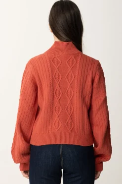 Elisabetta Franchi Bambina Maglione Dolcevita con Logo EfOMBRETTO/MIMOSA