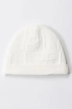 Elisabetta Franchi Bambina Berretto In Felpa con Pattern LogoIVORY/IVORY