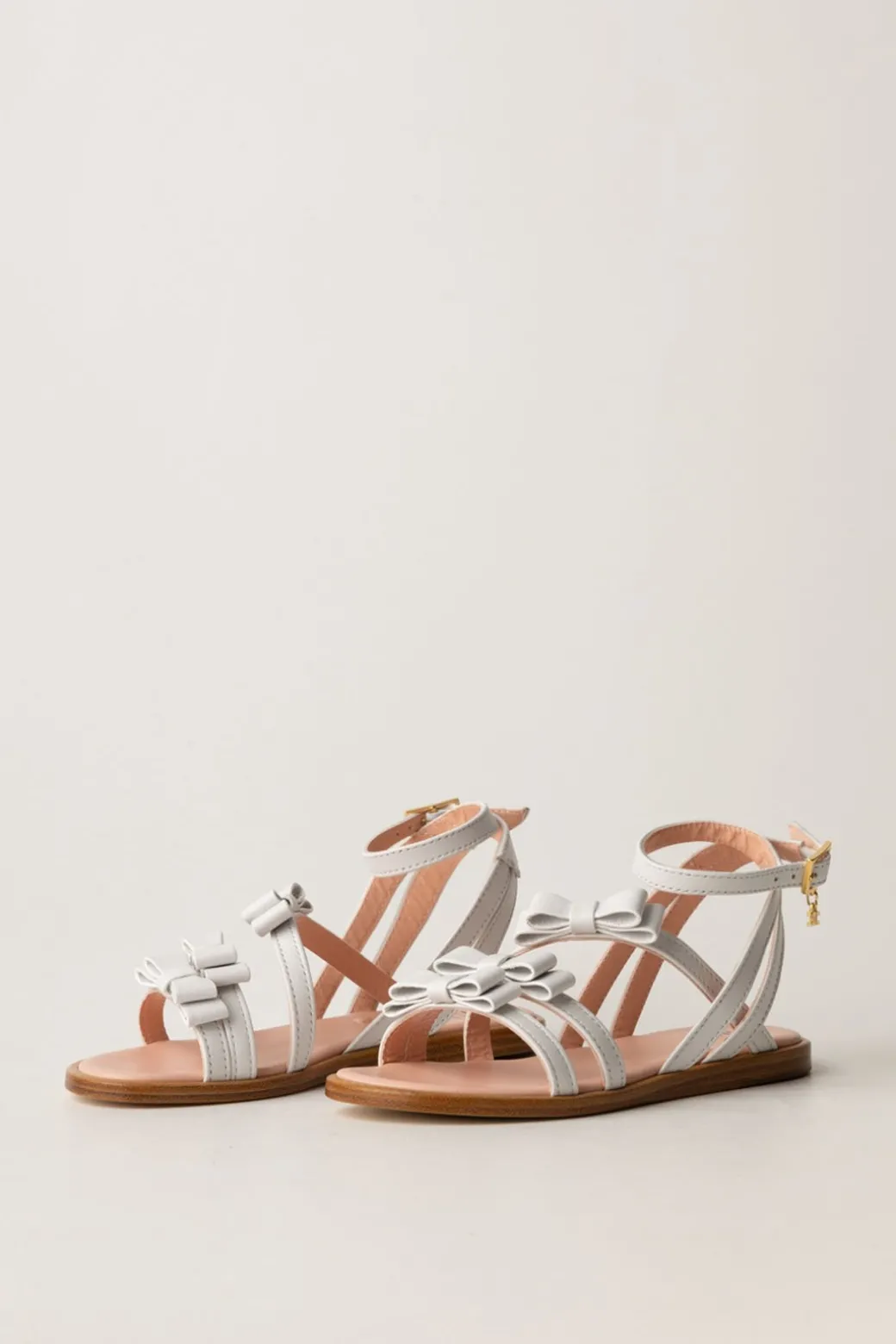 Elisabetta Franchi Bambina Sandali con FiocchettiWHITE