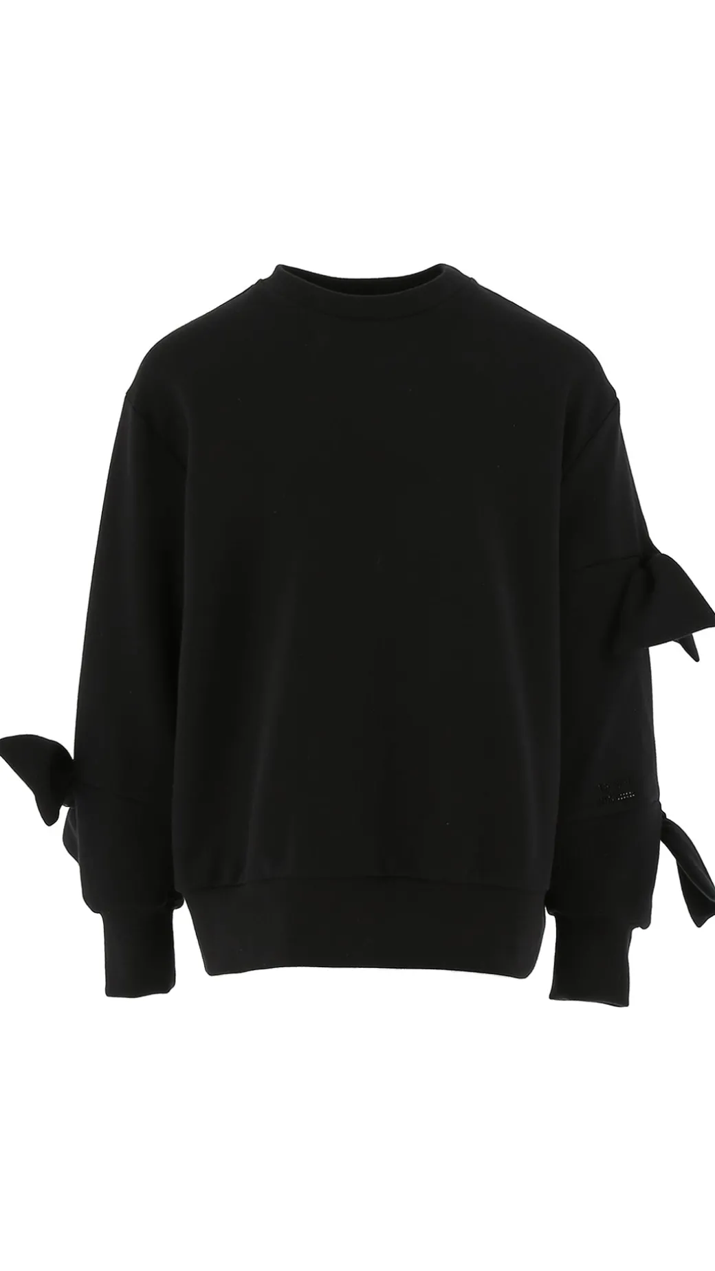 Elisabetta Franchi Bambina Felpa Girocollo con FiocchiNERO/NERO