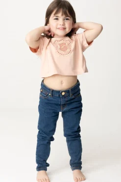 Elisabetta Franchi Bambina T-shirt con Ricamo StemmaDESERT ROSES