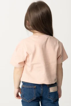 Elisabetta Franchi Bambina T-shirt con Ricamo StemmaDESERT ROSES