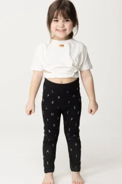 Elisabetta Franchi Bambina T-shirt con Aperture e Placchetta LogoLIGHT CREAM