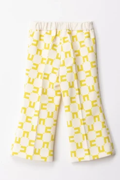 Elisabetta Franchi Bambina Pantaloni Stampa Logo con PiegaBUTTER/CEDAR