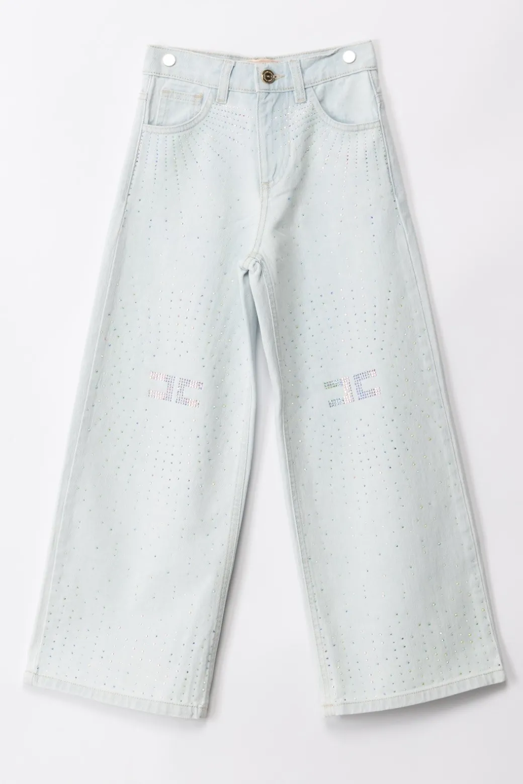 Elisabetta Franchi Bambina Jeans con StrassLIGHT DENIM