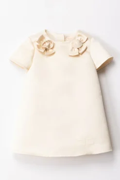 Elisabetta Franchi Bambina Abito a Sacchetto con Applicazione RoseBUTTER