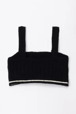 Elisabetta Franchi Bambina Top con Dettagli a ContrastoBLACK/BUTTER