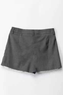 Elisabetta Franchi Bambina Shorts In Fresco Lana con Ricamo LogoLEAD