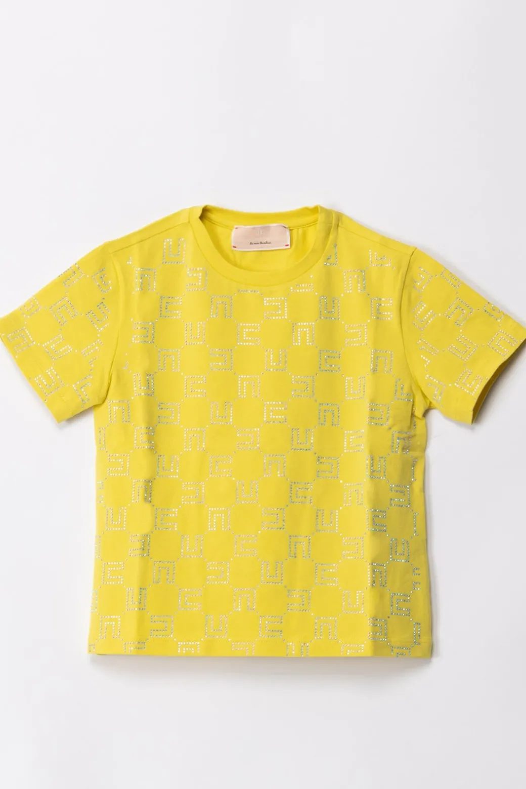 Elisabetta Franchi Bambina T-shirt con Pattern Logo In StrassCEDAR
