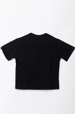 Elisabetta Franchi Bambina T-shirt con Logo StampatoBLACK