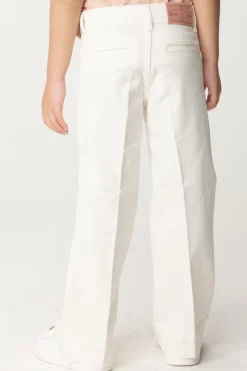 Elisabetta Franchi Bambina Jeans Bianco con EtichettaWHITE DENIM
