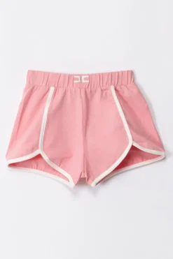 Elisabetta Franchi Bambina Completo T-shirt e ShortsIVORY-CANDY