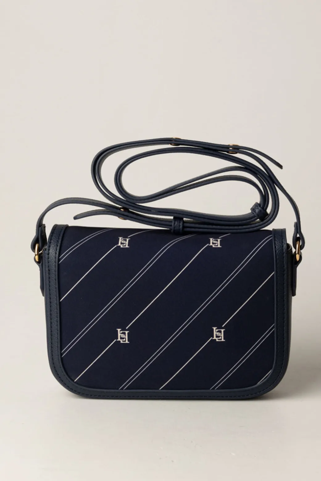 Elisabetta Franchi Bambina Borsa a Tracolla con Stampa RigheNAVY/CREAM