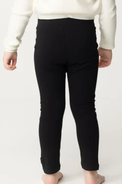 Elisabetta Franchi Bambina Leggings con Logo Cc RicamatoBLACK
