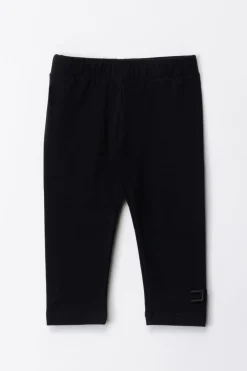 Elisabetta Franchi Bambina Leggings con Logo Cc RicamatoBLACK