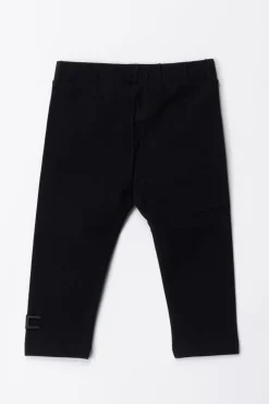 Elisabetta Franchi Bambina Leggings con Logo Cc RicamatoBLACK