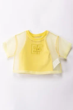 Elisabetta Franchi Bambina T-shirt In OrganzaCEDAR