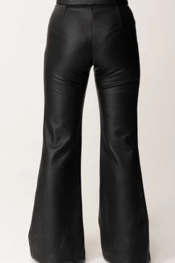 Elisabetta Franchi Bambina Pantalone a Zampa In Ecopelle con ZipNERO