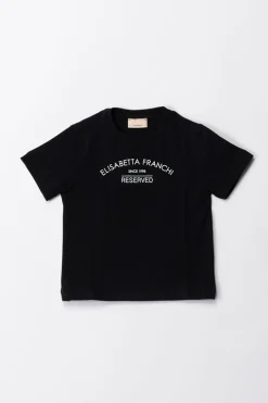Elisabetta Franchi Bambina T-shirt Stampa ReservedBLACK/IVORY