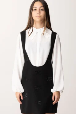 Elisabetta Franchi Bambina Completo Camicia e ScamiciatoAVORIO/NERO/NERO