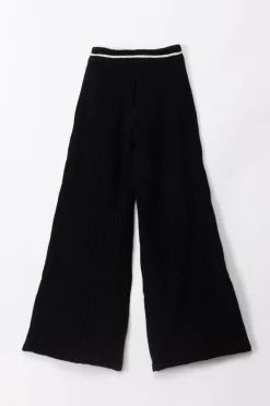 Elisabetta Franchi Bambina Pantaloni con Dettagli a ContrastoBLACK/BUTTER
