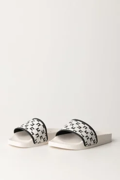 Elisabetta Franchi Bambina Sandali Pool con LoghiBUTTER/BLACK